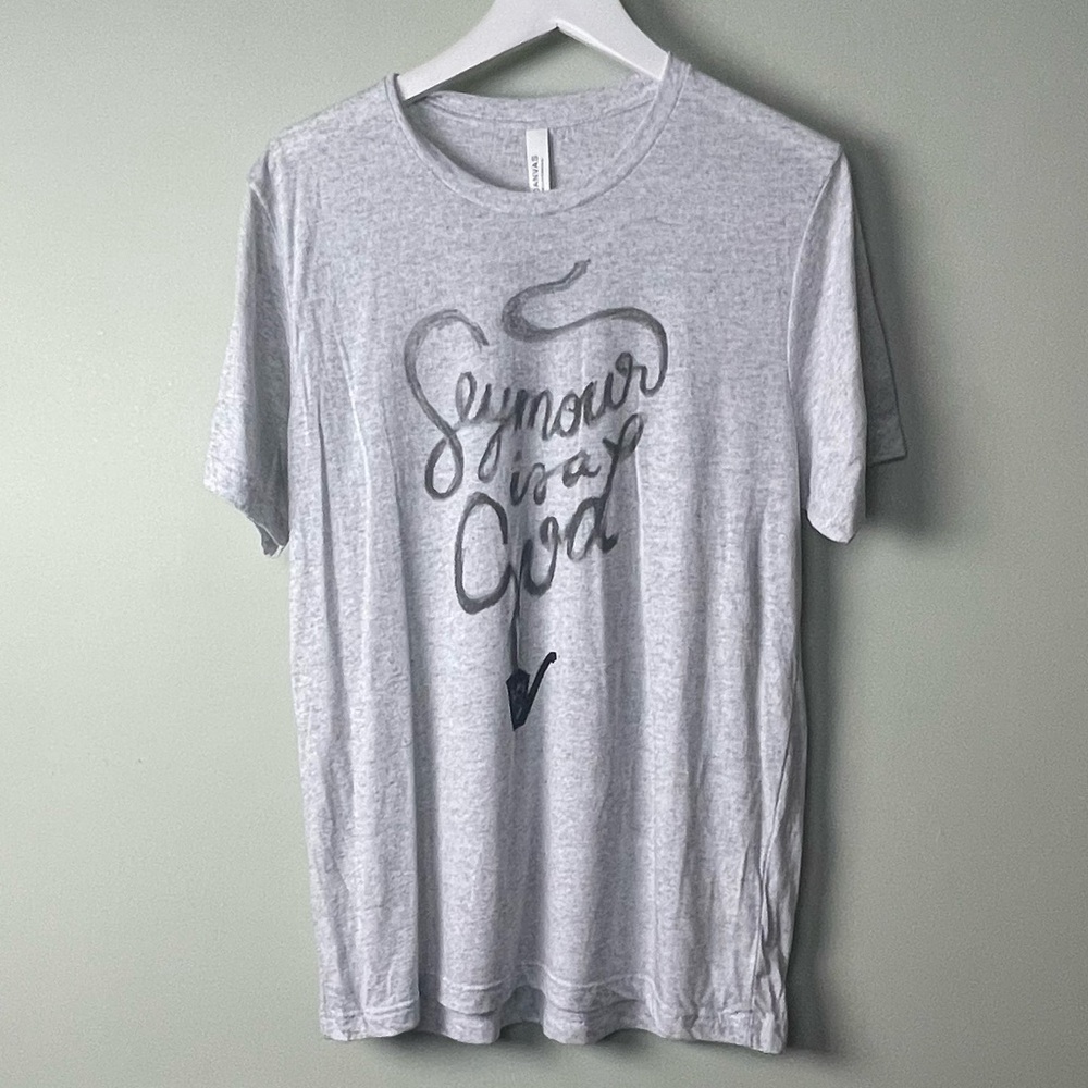 Victory Chick® Graphic T-Shirt Heather Gray / Seymour is a God / Size L